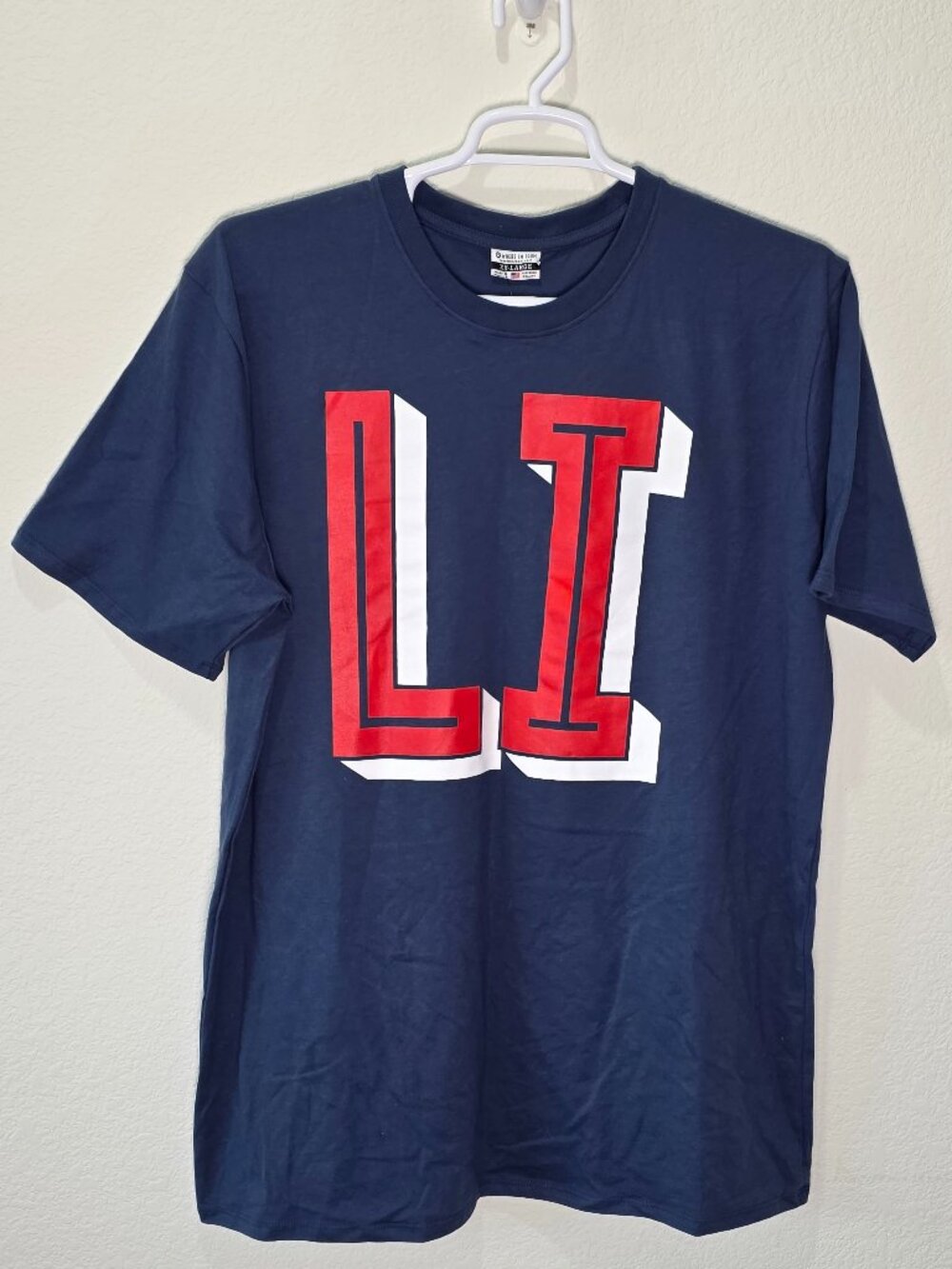 NWT Where I'm From Long Island Varsity "LT" Graphic Tee Navy Blue 2XL